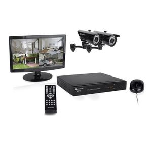 SMARTWARES Kit de surveillance HD DVR728S avec enregistreur 1Tb 8 canaux - 2 caméras bullet HD 720P et 1 écran 15,4\