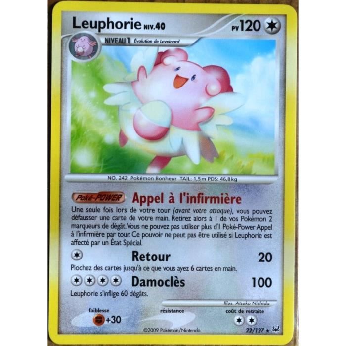 carte Pokémon 22 127 Leuphorie 120 PV Série Platine NEUF FR Achat