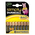  Duracell - Pile Alcaline - AAAx8 Simply (LR03)