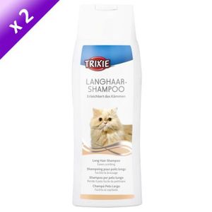 TRIXIE Lot de 2 Shampoings pour chats ? poils longs 250ml
