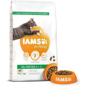 IAMS Croquettes ? l'agneau et au poulet - Toutes races - 10kg - Pour chat adulte