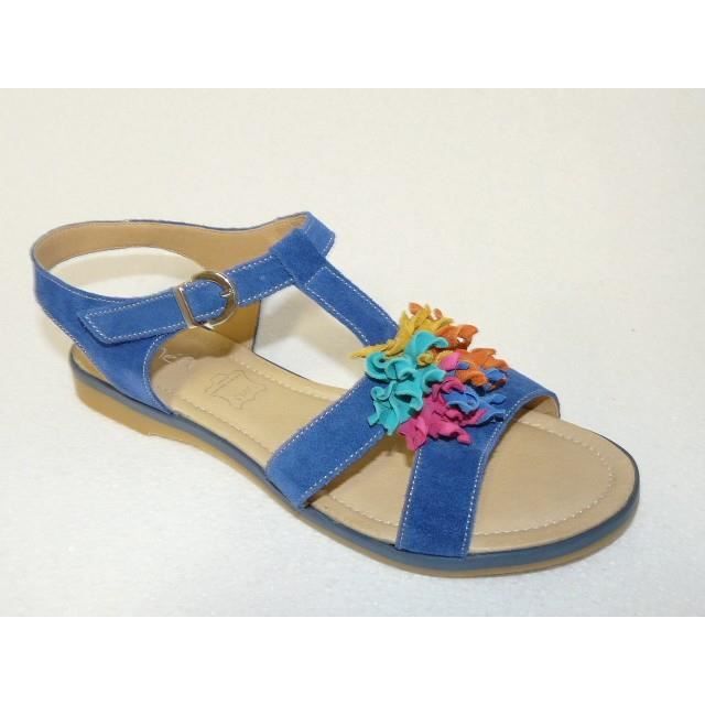 sandales bleu electrique