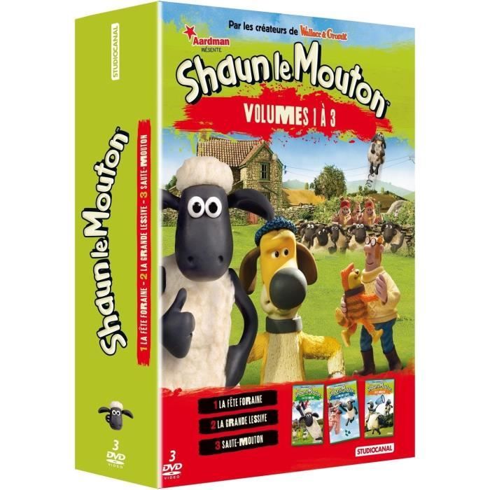 SHAUN LE MOUTON VOLUMES 1 A 3 DVD en dvd dessin animé pas cher