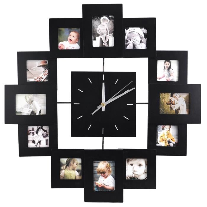 Cadre TRIXES 12 multi Photo Display Horloge murale.FeaturesStructure