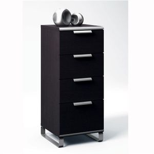 COMMODE - SEMAINIER  TWIX Semainier 4 Tiroirs Ebène