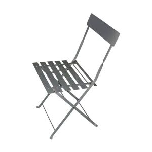 CHAISE - FAUTEUIL JARDIN Lot de 2 chaises pliantes en metal CITADYNE Grise CHAISE - FAUTEUIL JARDIN Lot de 2 chaises pliantes en metal CITADYNE Grise