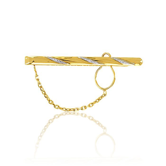 Pince à Cravate Plaqué Or Jaune Avec Poinçon (133-2/A2-24) - Occasion - Bijou Vintage Homme