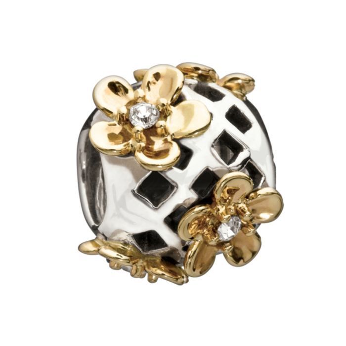 Charm's CHAMILIA en Argent et Or Treillis fleuri Achat / Vente