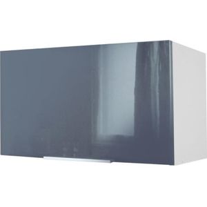ÉLÉMENTS HAUT ET BAS Caisson Hotte haut 60 cm Gris Haute brillance ÉLÉMENTS HAUT ET BAS Caisson Hotte haut 60 cm Gris Haute brillance