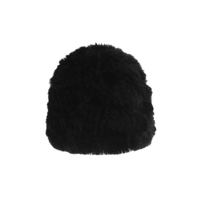 BONNET , CAGOULE Bonnet fourrure noirepoils de lapin collection Her