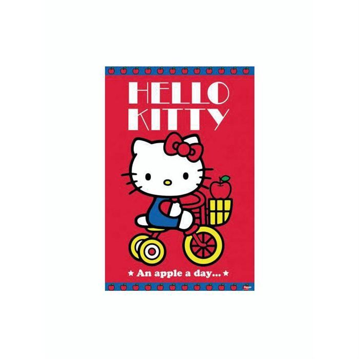 POSTER HELLO KITTY AN APPLE A DAY 61 x 91,5 cm   Achat / Vente TABLEAU