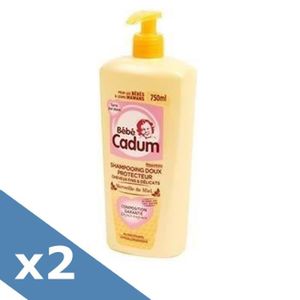PACK BEBE CADUM Merveil de Miel Shampoing hypoalergénique 750ml x2