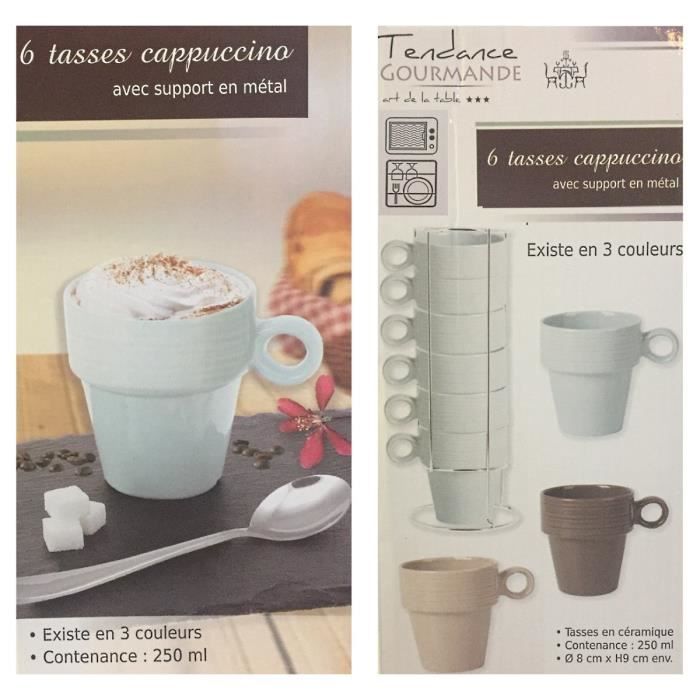 Tasse à Café En Céramique 300ml Avec Soucoupe Et Cuillère - Résistante Micro-ondes, Design Rustique