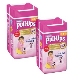 Lot de 2 HUGGIES Pull-Ups Girl Taille 4 - De 8 ? 15kg - 16 couches