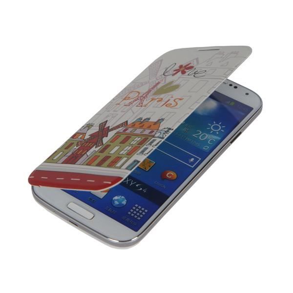 S4 Mini "Paris Design"? Achat / Vente Etui Flap Samsung Galaxy S4