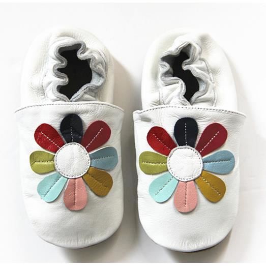 chausson enfant cuir souple