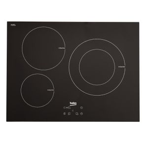 BEKO HII73402AT Table de cuisson ? induction - 3 zones - 7200W - L68 x P51cm - Rev?tement verre - Noir