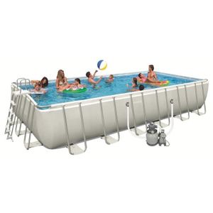 INTEX Piscine tubulaire rectangulaire Ultra Frame Pool Set - 7,32x3,66x1,32m