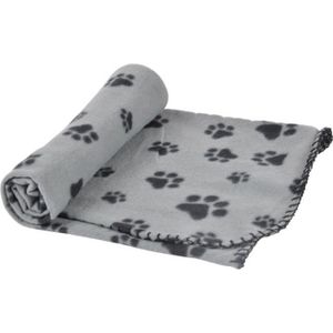 Plaid Pattou en polyester - 100x70 cm - Gris - Pour chien