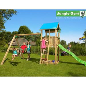 TRIGANO Tour de Jeux Jungle Gym Castle 2 Swing X'Tra