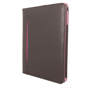 URBAN FACTORY Luxuary Koskin Etui pour tablette - Samsung Galaxy Tab 10.1 - Noir / Fushia