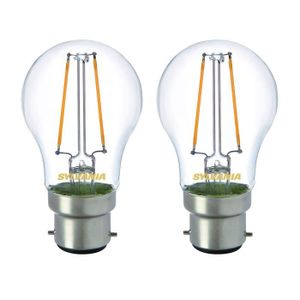 SYLVANIA Lot de 2 ampoules LED RETRO Filament A60 B22 40W