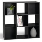 PETIT MEUBLE RANGEMENT  3x3 cases Compo 02  Noir