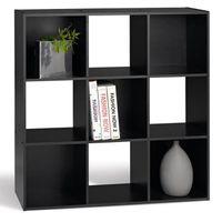 PETIT MEUBLE RANGEMENT  3x3 cases Compo 02  Noir