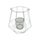 HOMEA Photophore Geometrik 18,5x18,5xH18 cm blanc