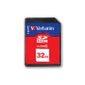CARTE MEMOIRE VERBATIM SD 32Go Classe 4