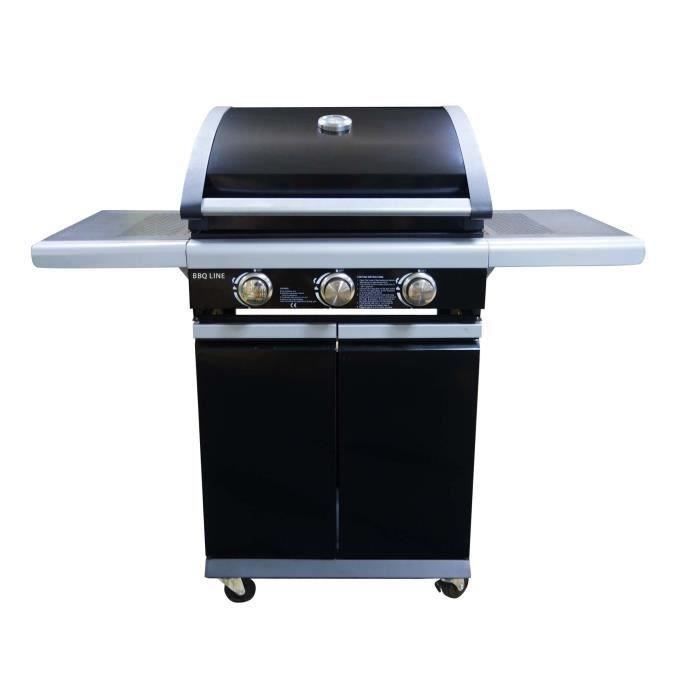 barbecue gaz 3 bruleurs plancha