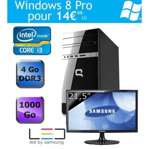 UNITE CENTRALE + ECRAN Compaq CQ2845EF + Ecran LED 21'5" Full HD SAMSUNG