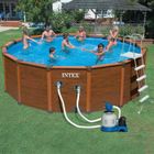 PISCINE COMPLETE - KIT PISCINE Piscine INTEX SEQUOIA aspect bois 19.2m3