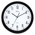 HORLOGE Pendule quartz noire Ø30cm