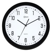 HORLOGE Pendule quartz noire Ø30cm