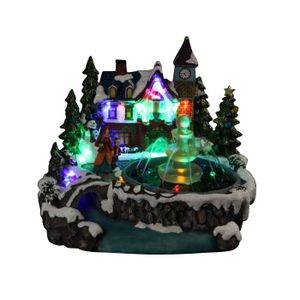 VILLAGE , MANÈGE CODICO Village de noël miniature de la fontaine mu