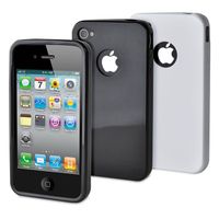FILM DE PROTECTION Muvit Pack de 2 coques silicone pour iPhone 4