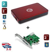 DISQUE DUR EXTERNE Memup Kiosk LS 3.0 2To + Carte PCI USB 3.0