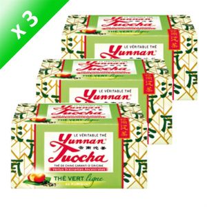THÉ YUNNAN TUOCHA Thé vert nature 40g (x3) THÉ YUNNAN TUOCHA Thé vert nature 40g (x3)