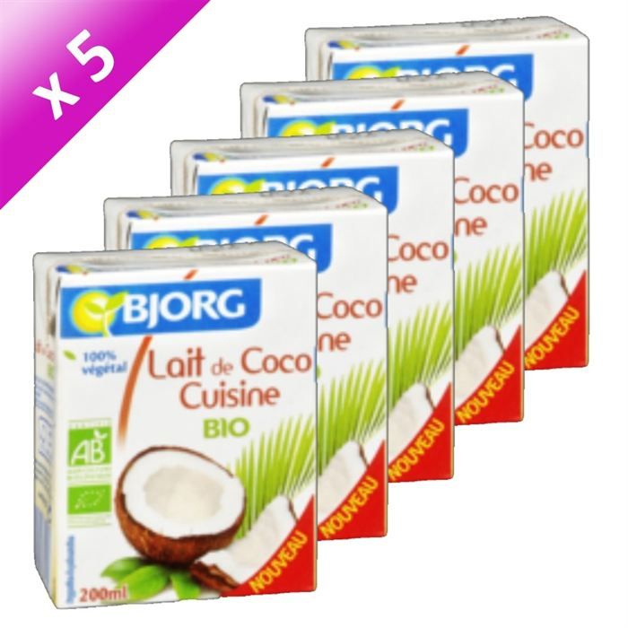 Lait De Coco 200Ml (x5) Achat / Vente lait concentré LAIT DE COCO 200ML X5 Cdiscount