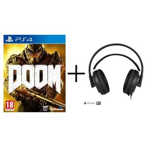 Pack Doom Jeu PS4 + Steelseries Casque micro Siberia P300 Gaming