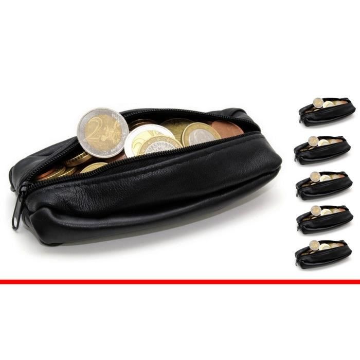 Porte Monnaie Bourse Cuir Rétro Homme - Pochette Ceinture 25.4x7.8cm - Autodéfense