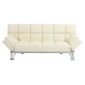 CANAPÉ Canapé convertible cuir beige 3 places Manhattan