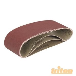 TRITON Lot de 3 feuilles abrasives pour la ponceuse ? bande compacte Triton