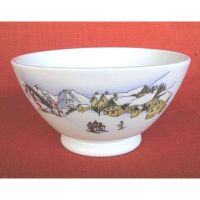 BOL - MUG - MAZAGRAN Bol 13 cm Pyroblanc Décor Savoie