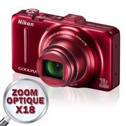 APPAREIL PHOTO COMPACT NIKON COOLPIX S9300 Rouge - Compact 16MP Zoom x18