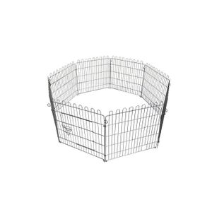 POILS & PLUMES Enclos Bunny 2 en acier 1,20x1,20x0,6 m - Pour chien