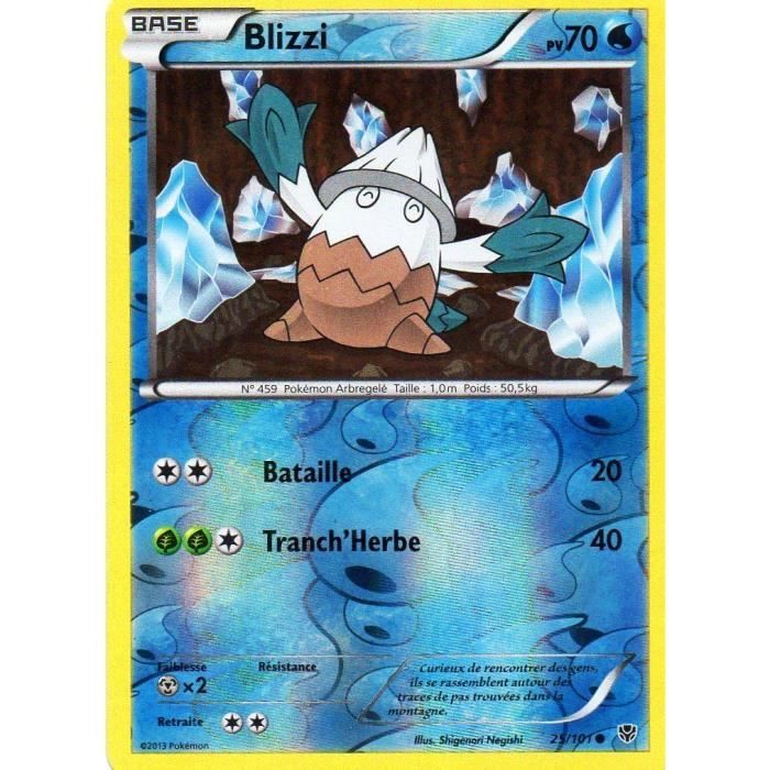 carte Pokémon 025 101 Blizzi REVERSE 70 PV Sé Achat f asm