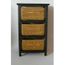 Meuble 3 tiroirs noir/marron