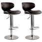 TABOURET Tabouret de bar Cobra noir - Set de 2 pièces